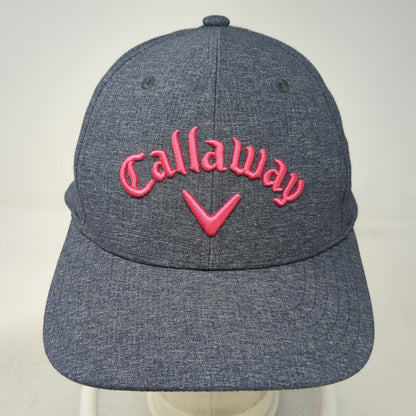 Callaway Baseball Cap Gray One Size Pink Odyssey Logo Golf Curved Adjustable Hat