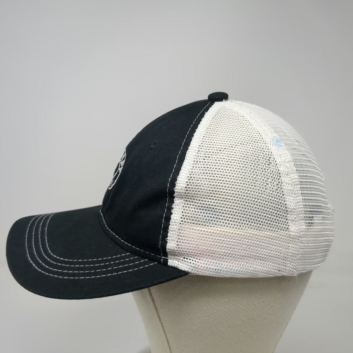Port Authority Trucker Hat Black One Size Chimpy Tees Logo Mesh Back Snapback