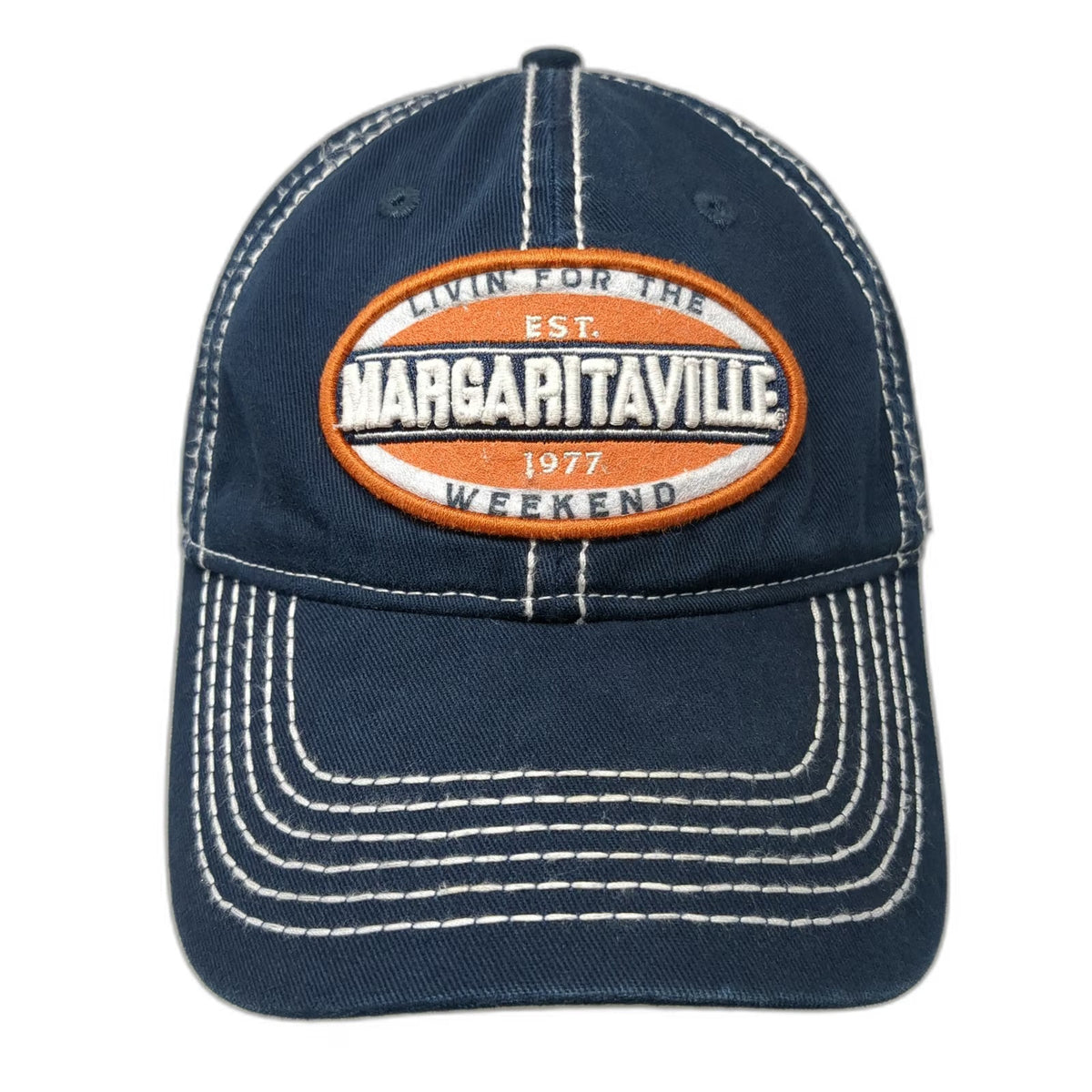 Margaritaville Baseball Cap Blue One Size Grand Turk BWI Contrast Stitch Hat