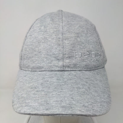 Bebe Sport Strapback Hat Heather Gray One Size Embroidered Adjustable