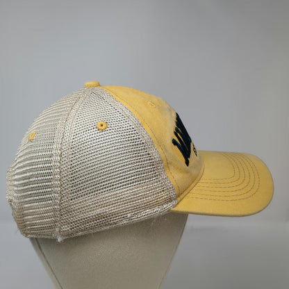 DK Embroidery Trucker Hat Yellow OSFM Marquette MI Mesh Back Snapback Michigan