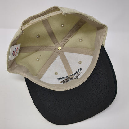 Grouse Ridge 2002 Snapback Hat Tan OS Adjustable Embroidered 6 Panel Otto Cap