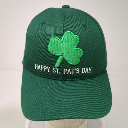 Happy St Pat's Day Shamrock Green Baseball Cap Hat One Size Adjustable Strapback