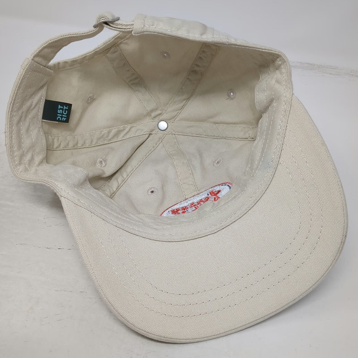 District Jersey Mike's Subs Hat Baseball Cap Beige One Size Cotton Slideback