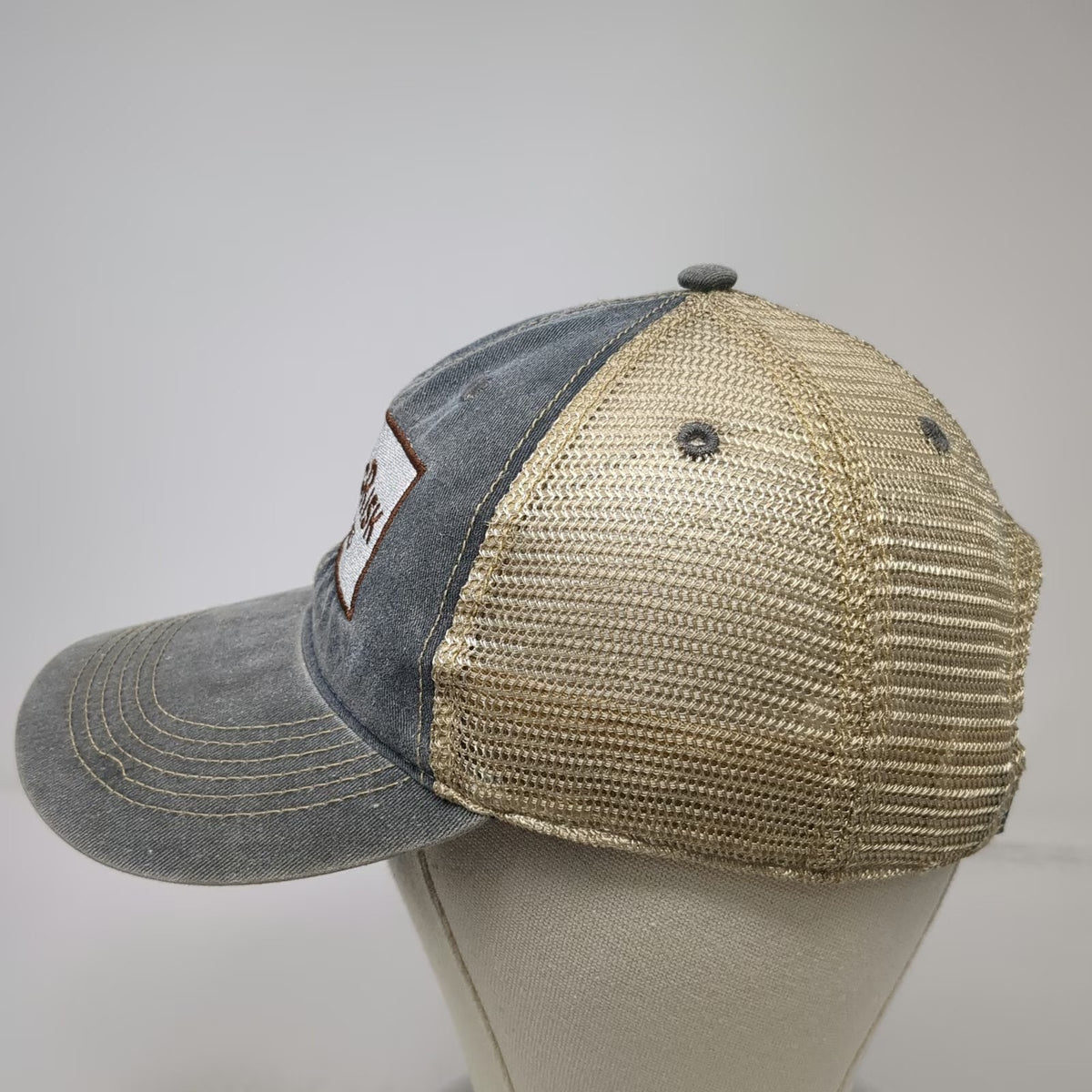 Ouray Trucker Hat Gray Beige One Size Mesh Snapback Patch AgRisk Advisors