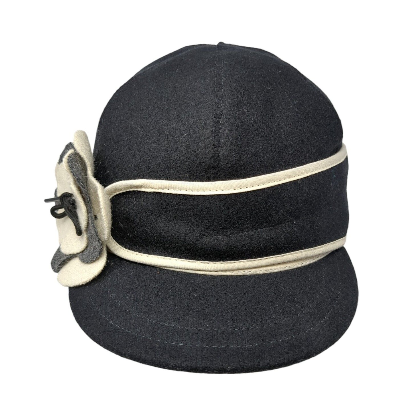 Stormy Kromer Fitted Hat Black 6 7/8 Flower The Petal Pusher Outdoor