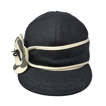 Stormy Kromer Fitted Hat Black 6 7/8 Flower The Petal Pusher Outdoor