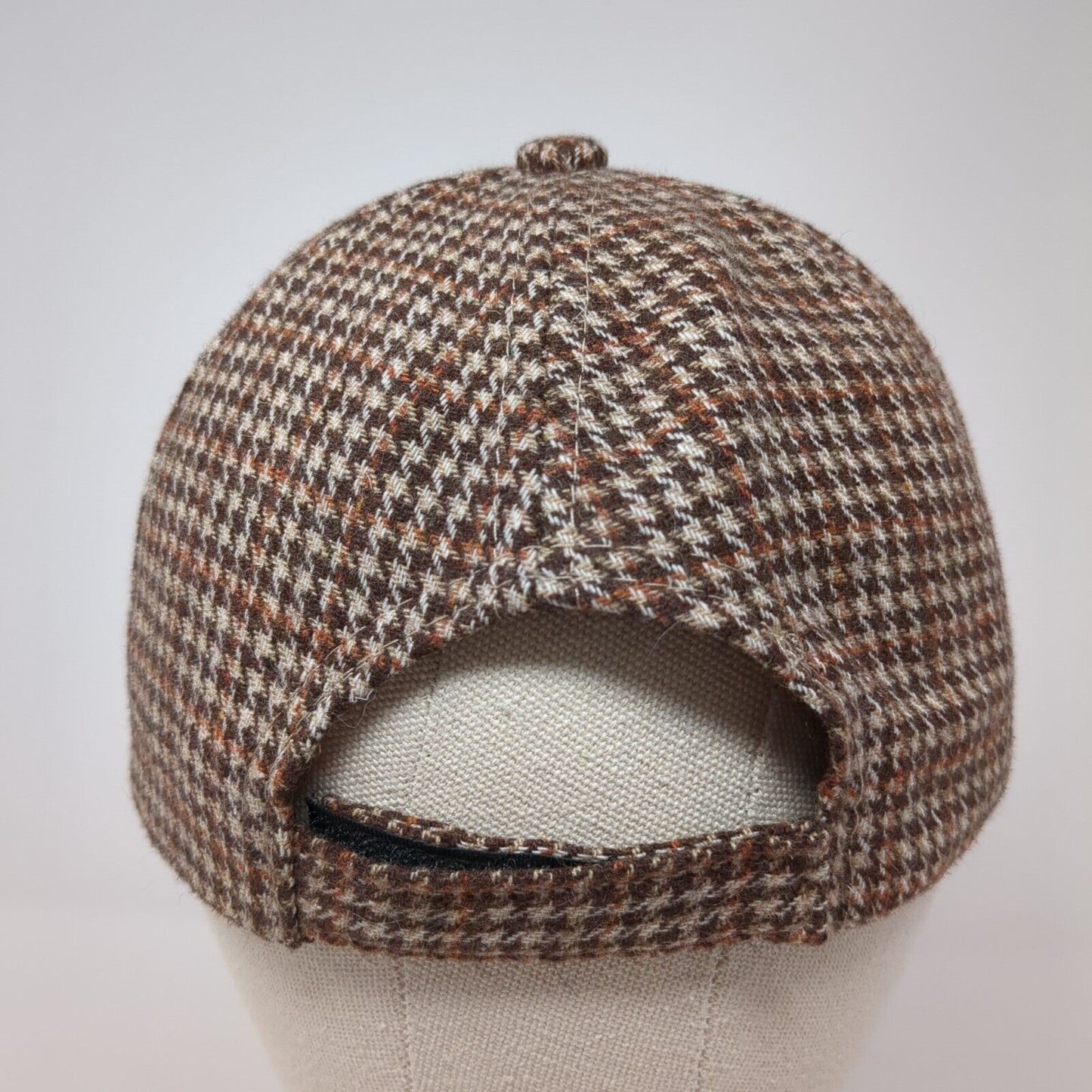 Unbranded Strapback Hat Multi One Size Adjustable Houndstooth 6 Panel