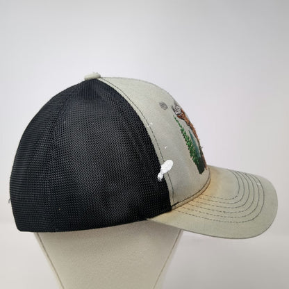 Top Level Trucker Hat Green One Size Deer Wildlife Mesh Snapback Hunting Woods