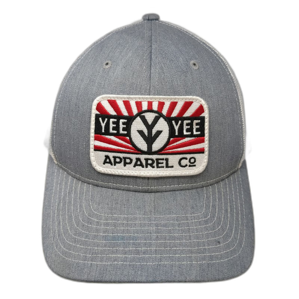 Richardson Trucker Hat Gray One Size Yee Yee Apparel Co Patch Mesh Snapback