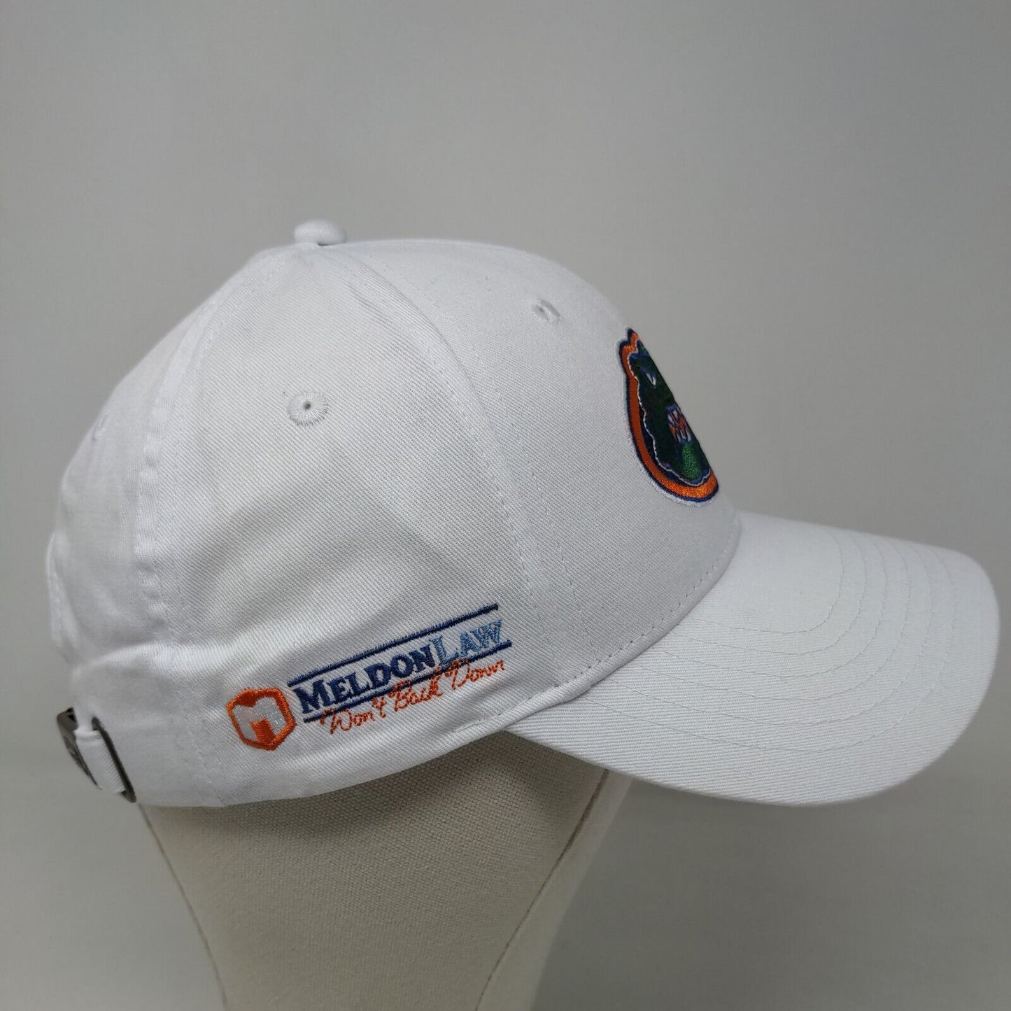 Unbranded Men's Slideback Hat White Florida Gators Embroidered Logo 100% Cotton