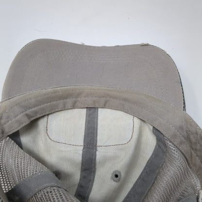 McIntire Saddlery Strapback Trucker Hat Gray OS Adjustable Distressed Mesh Back