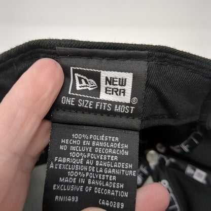 New Era 9Fifty Snapback Hat Black One Size Embroidered Logo Adjustable