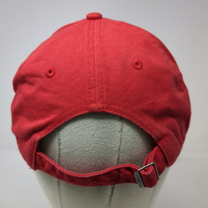 Nike Baseball Cap Red One Size Adjustable Slideback Embroidered Swoosh Logo Hat