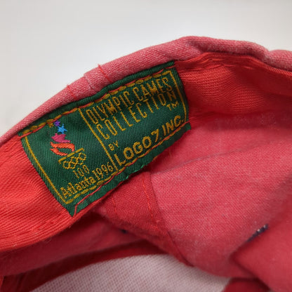 Logo 7 Snapback Hat Red Blue Atlanta 1996 Olympic Games 100 Embroidery Vintage