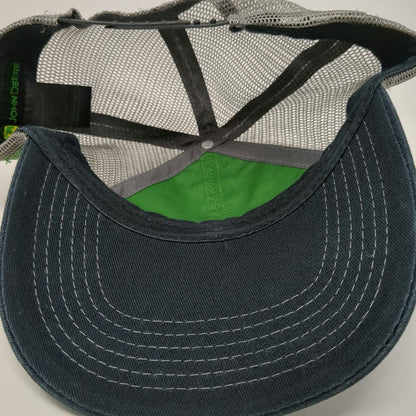 John Deere Stotz Equipment Trucker Hat Black One Size Mesh Snapback Agriculture
