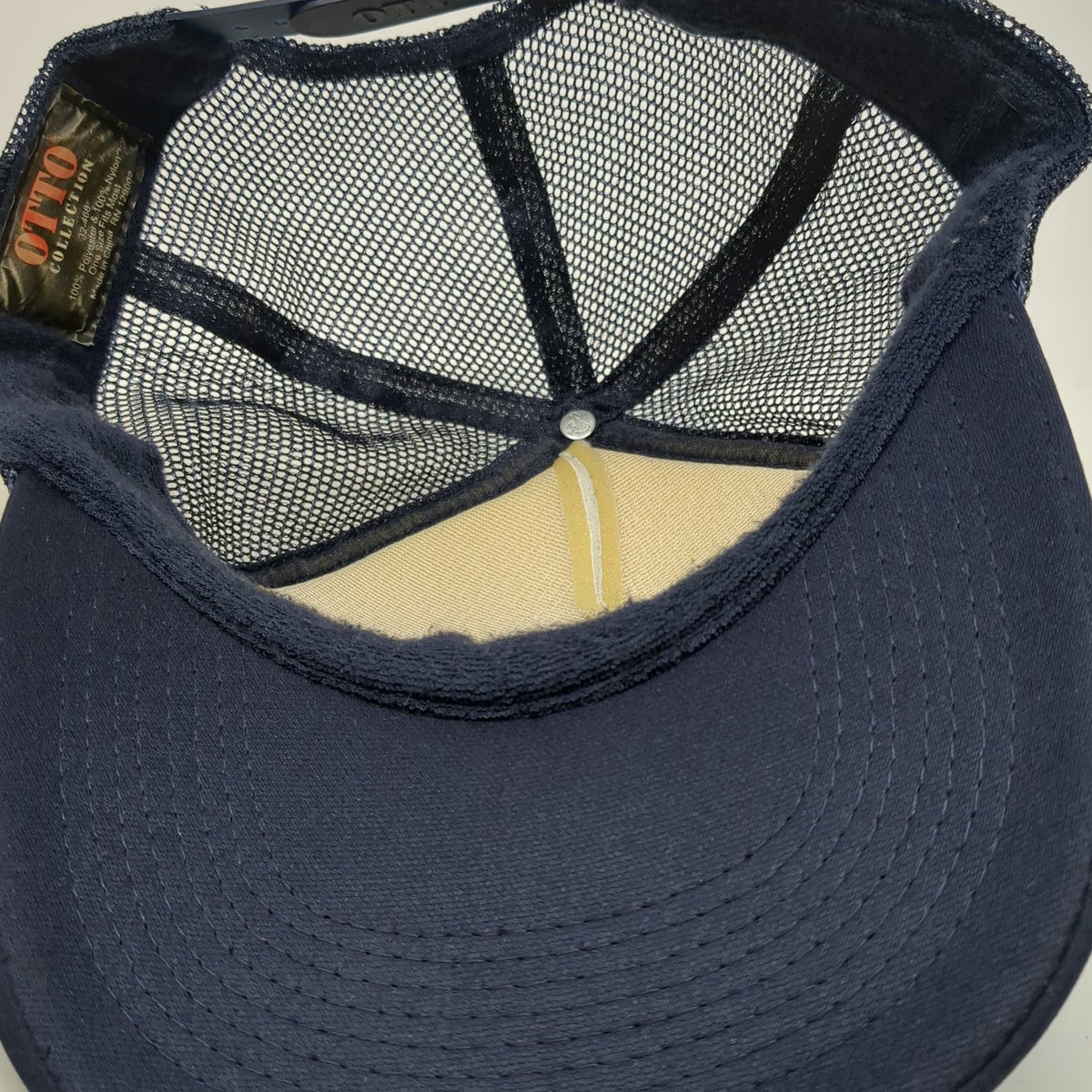 Otto Trucker Hat Blue One Size Western Collective Boise Idaho Mountain Patch