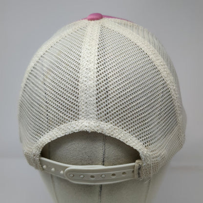 Billabong Trucker Hat Pink White One Size Mesh Snapback Surf Wave Logo Beach