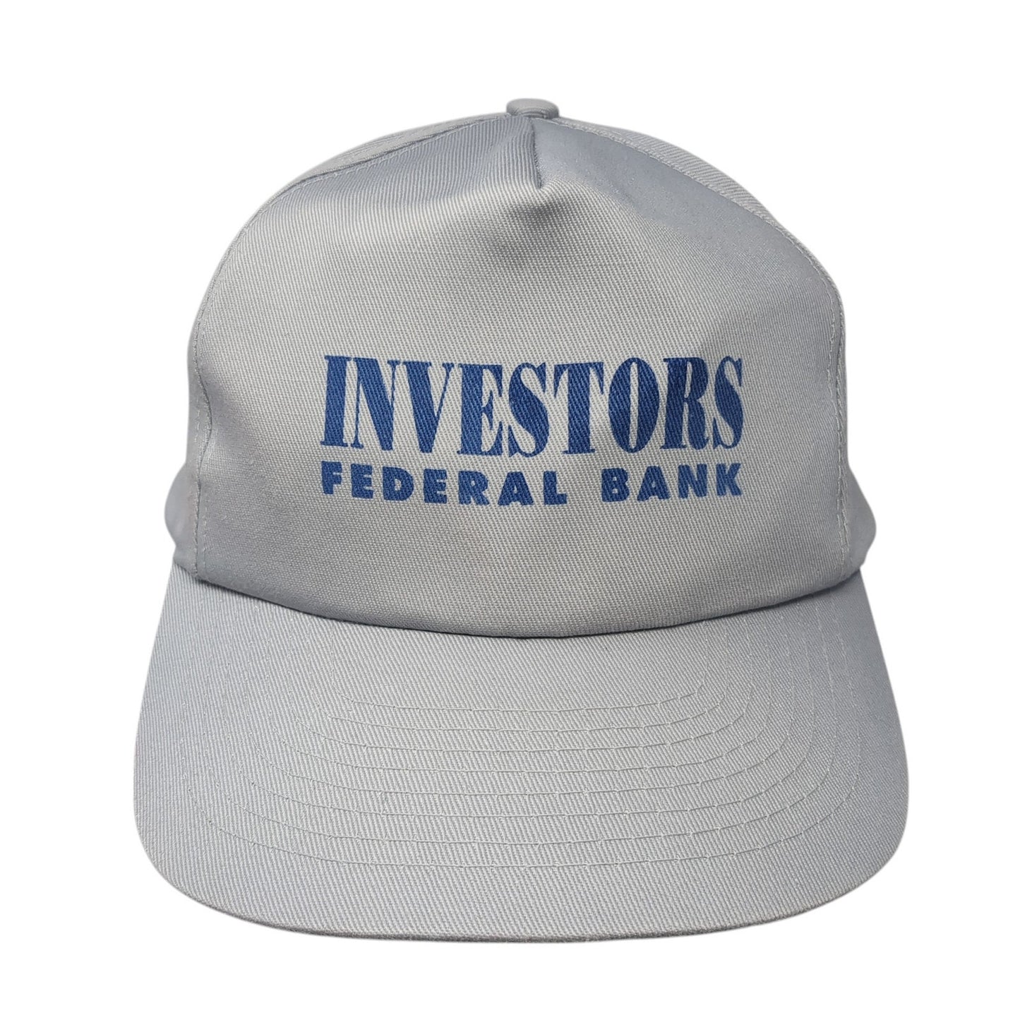 Investors Federal Bank Snapback Hat Gray One Size Adjustable Toppers