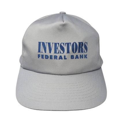 Investors Federal Bank Snapback Hat Gray One Size Adjustable Toppers