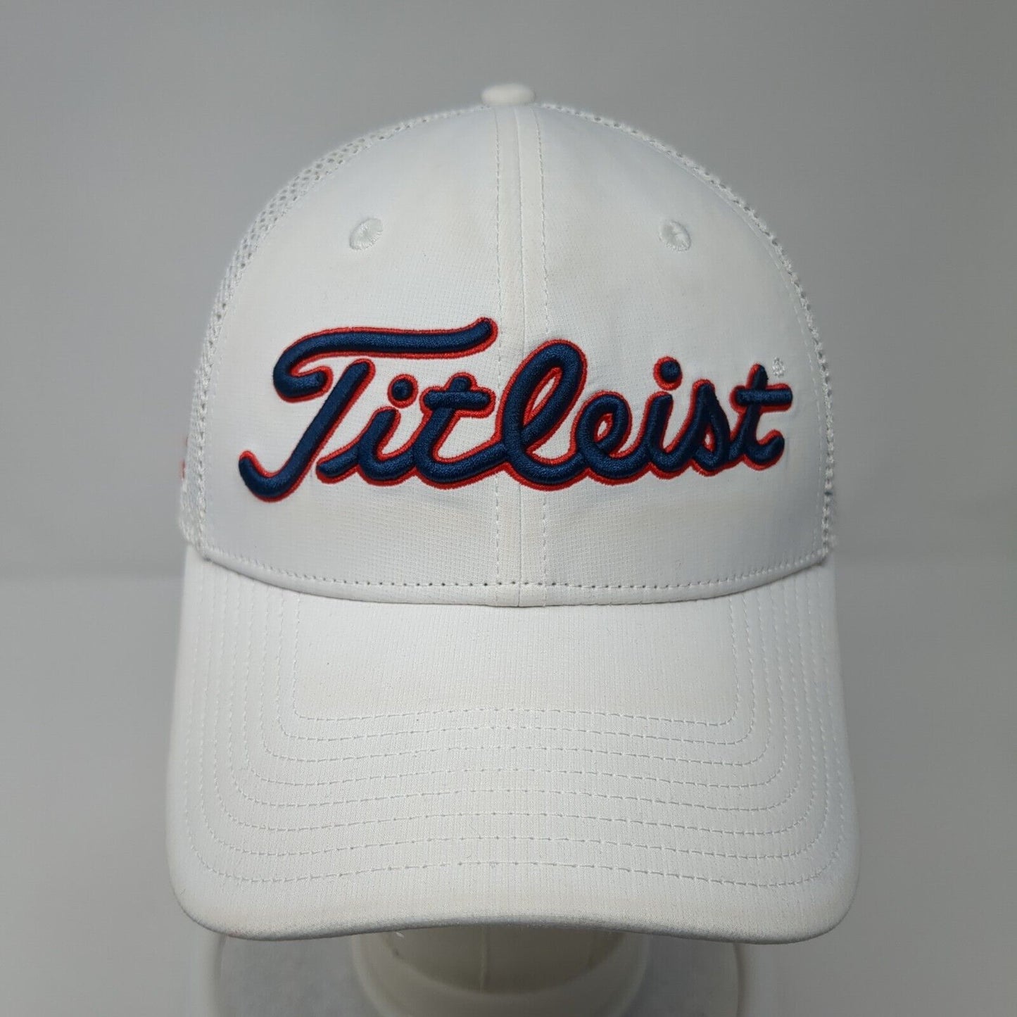 Titleist Slideback Mesh Back Hat White One Size 6 Panel Embroidered