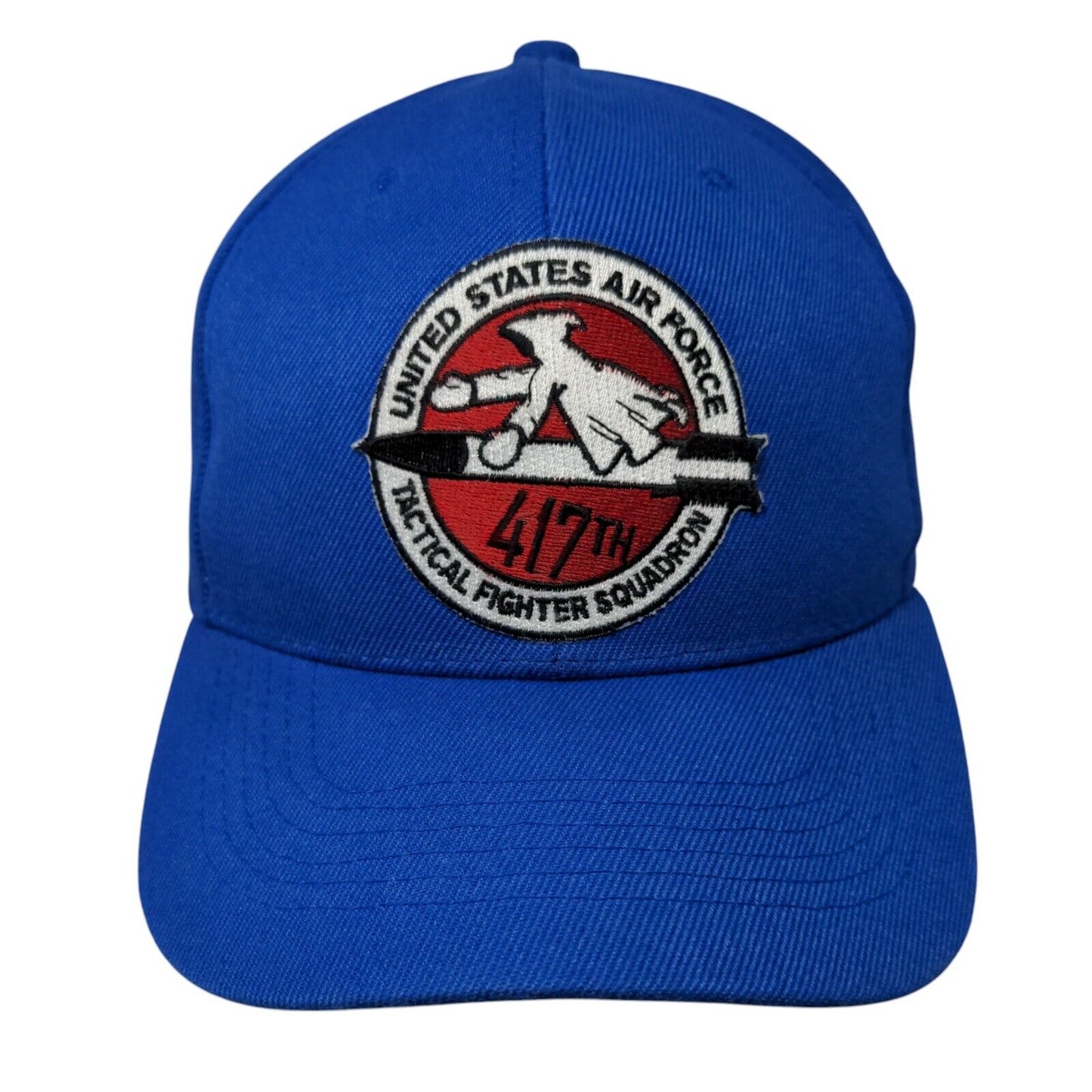 United States Air Force 417th Strapback Hat Blue OSFA Soli Adjustable