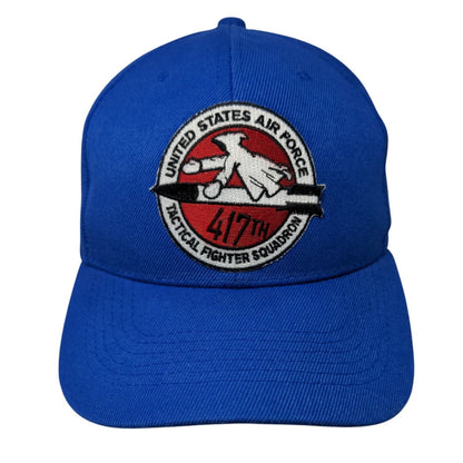 United States Air Force 417th Strapback Hat Blue OSFA Soli Adjustable