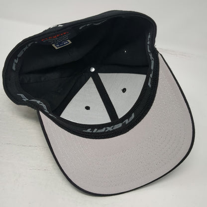 Flexfit Baseball Cap Black M SpaceX Logo Embroidered Aerospace Rocket Fitted Hat