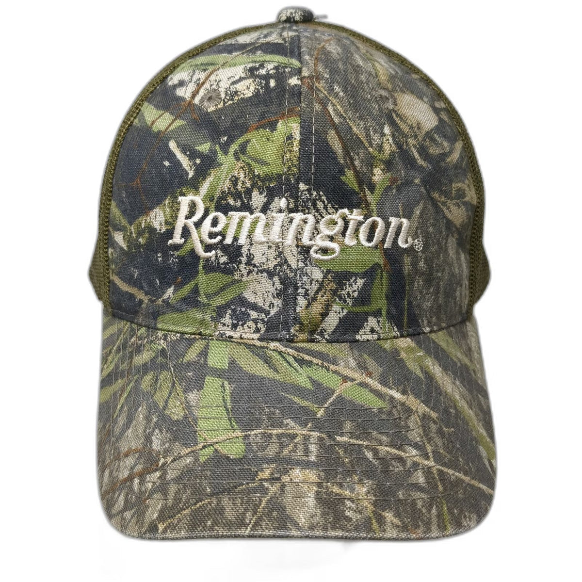 Remington Baseball Cap Green One Size Mesh Back Strapback Camo Hunting hat