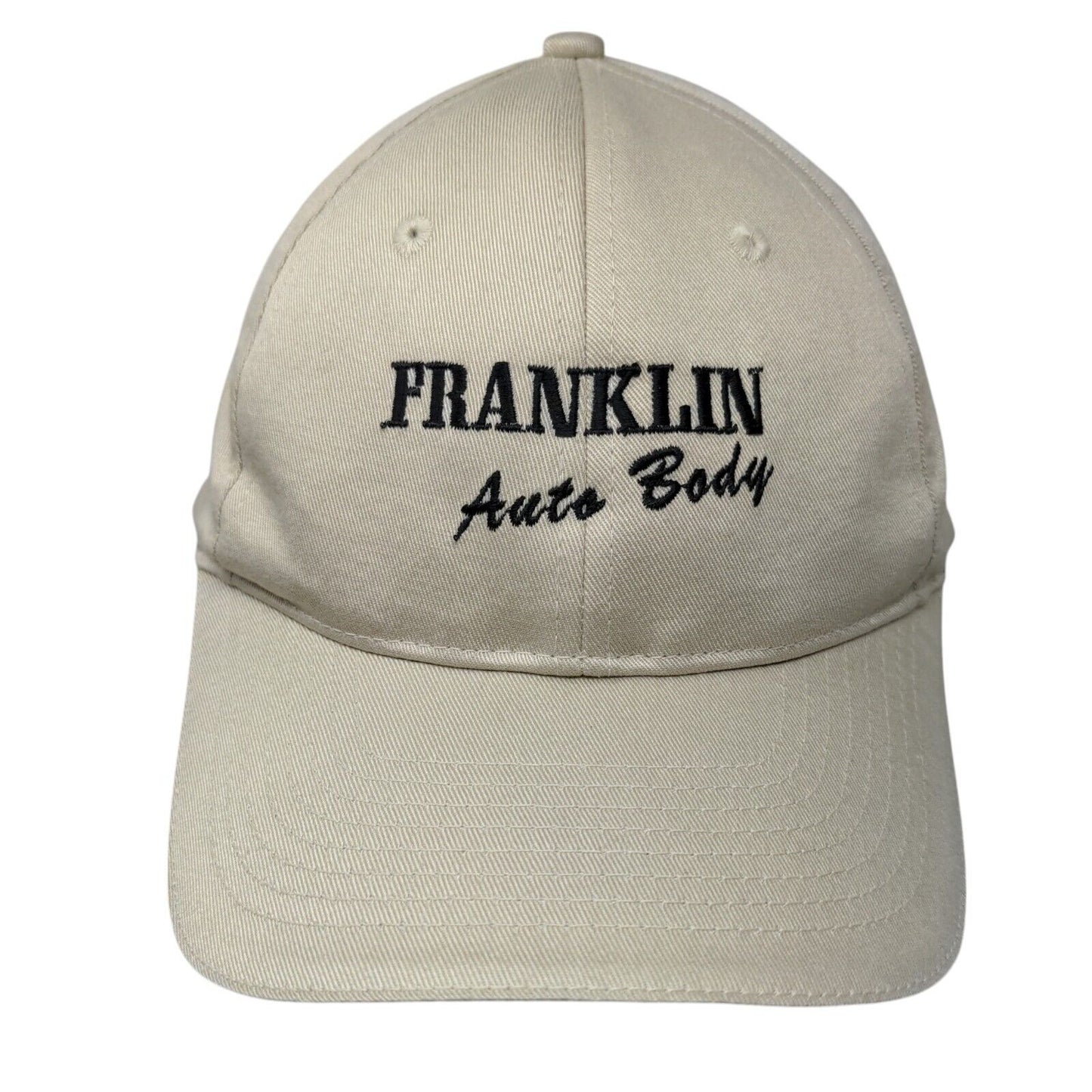 Franklin Auto Body Strapback Hat Tan One Size Embroidered Port & Company