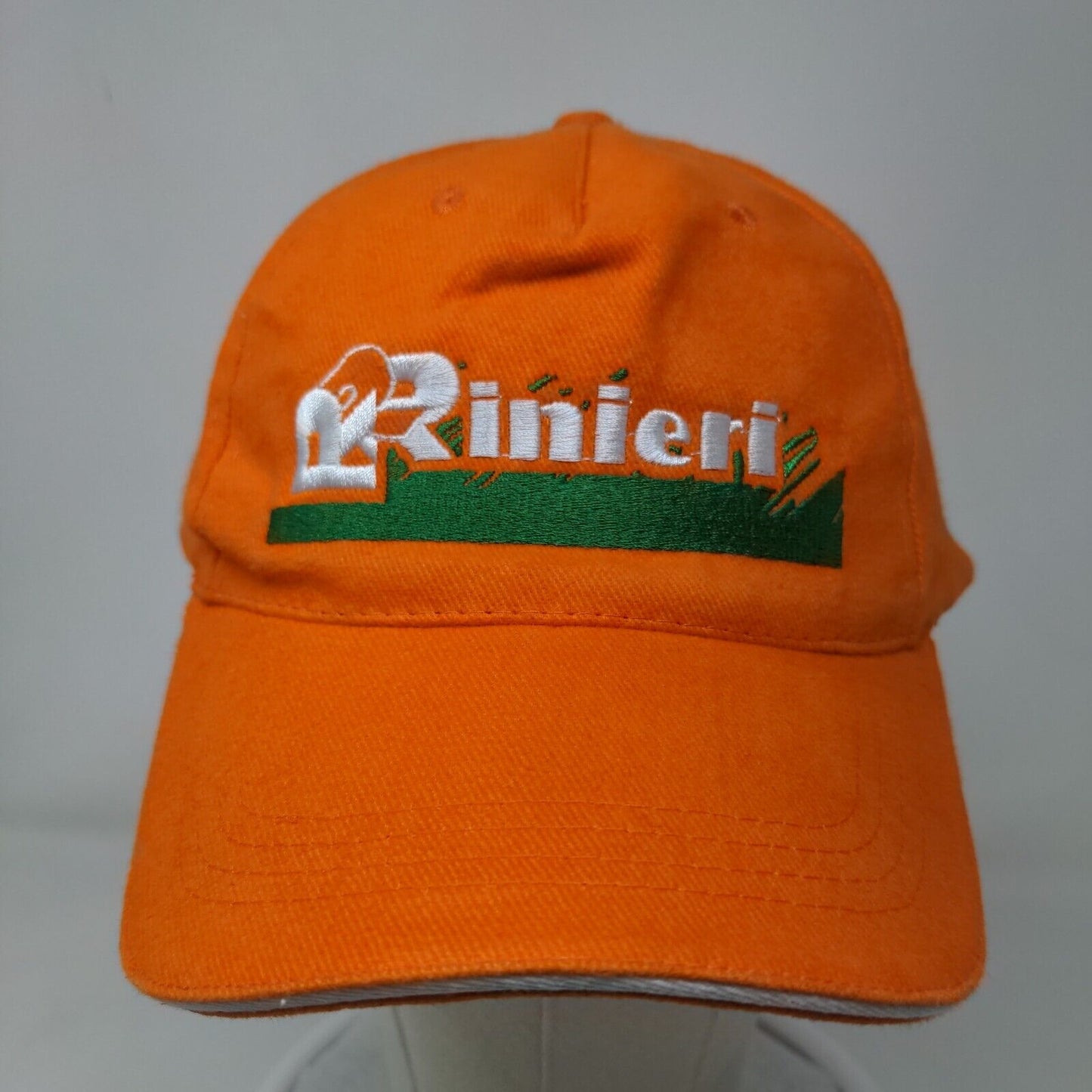 Rinieri Strapback Hat Orange One Size Embroidered Actiwear Adjustable