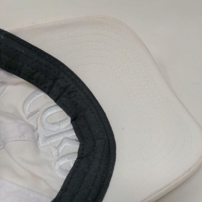 Coke Slideback Hat White OSFM Embroidered Rainbow Letters Coca-Cola
