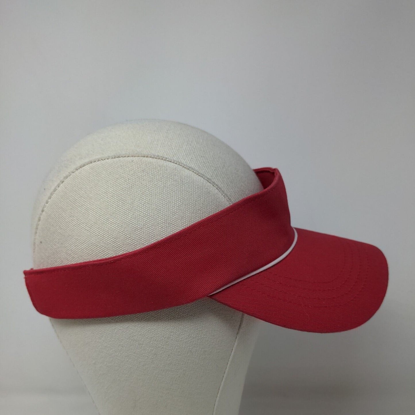 Unbranded Men's Strapback Sun Visor Hat Cap Red Adjustable Blank