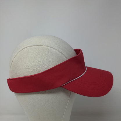 Unbranded Men's Strapback Sun Visor Hat Cap Red Adjustable Blank