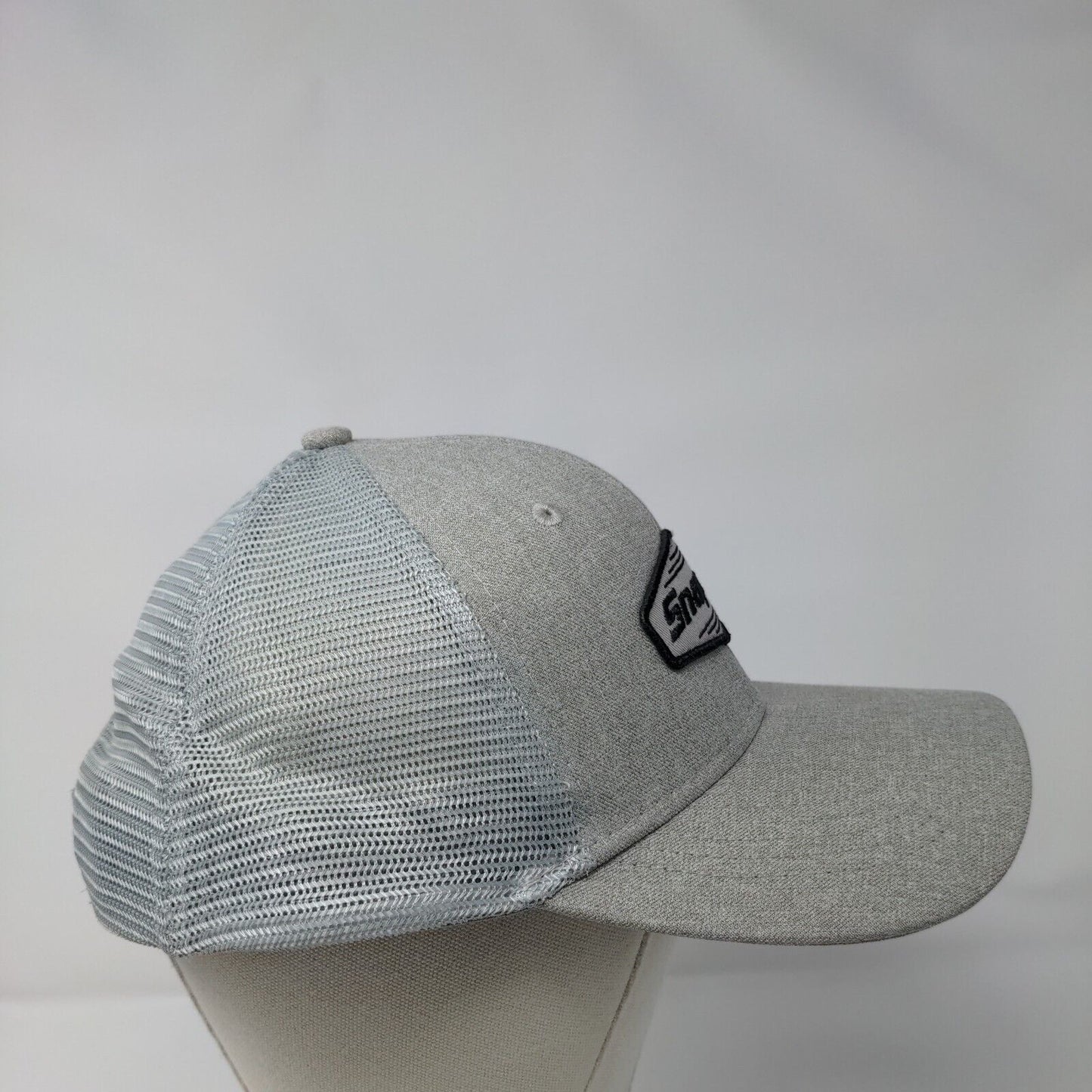 Snap-on Patch Snapback Mesh Back Trucker Hat Gray One Size 6 Panel