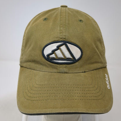 Adidas Baseball Cap Green One Size Mountain Logo Slideback Hat Adjustable Cotton