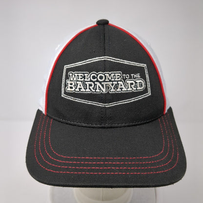 Welcome To The Barnyard Strapback Hat Black One Size 6 Panel Sport-Tek