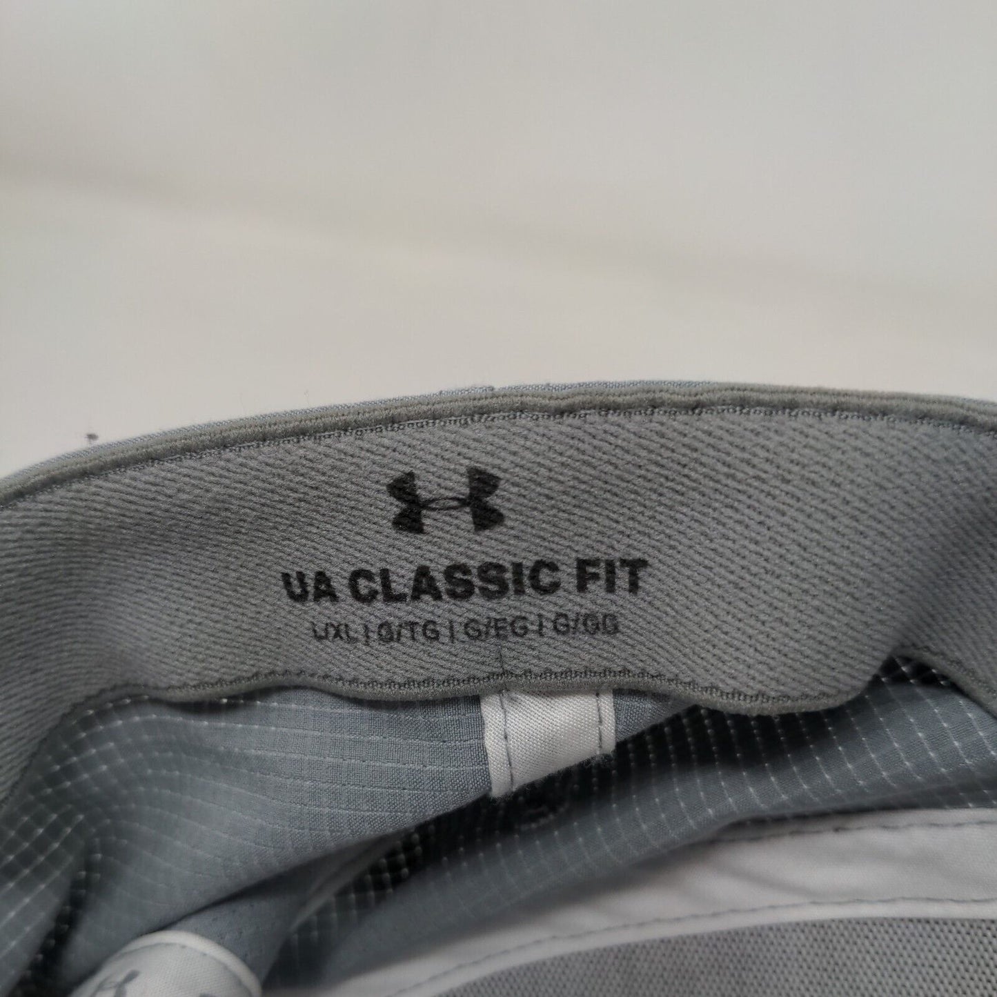 Under Armour USA Fitted Hat Gray L/XL Solid UA Classic Fit 6 Panel