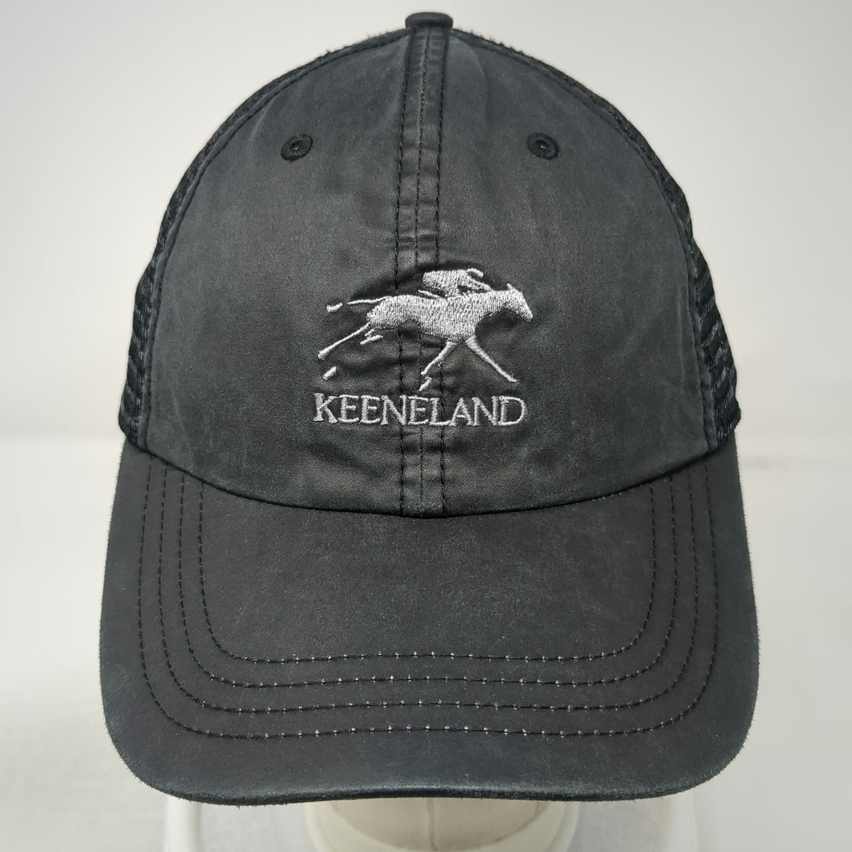 Imperial Baseball Cap Black One Size Mesh Back Keeneland Horse Racing Logo hat
