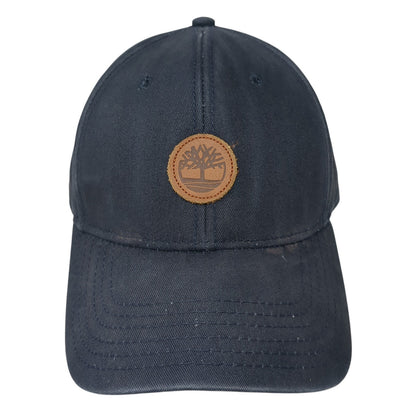 Timberland Strapback Baseball Cap Blue One Size Adjustable Leather Patch