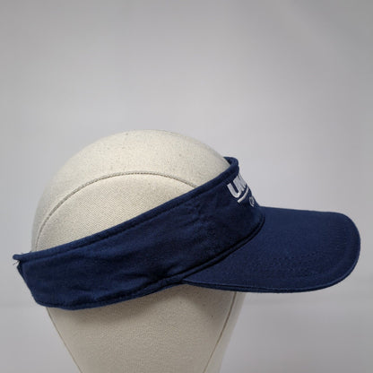 UMB Count On More Strapback Sun Visor Hat Blue One Size Adjustable Sportsman