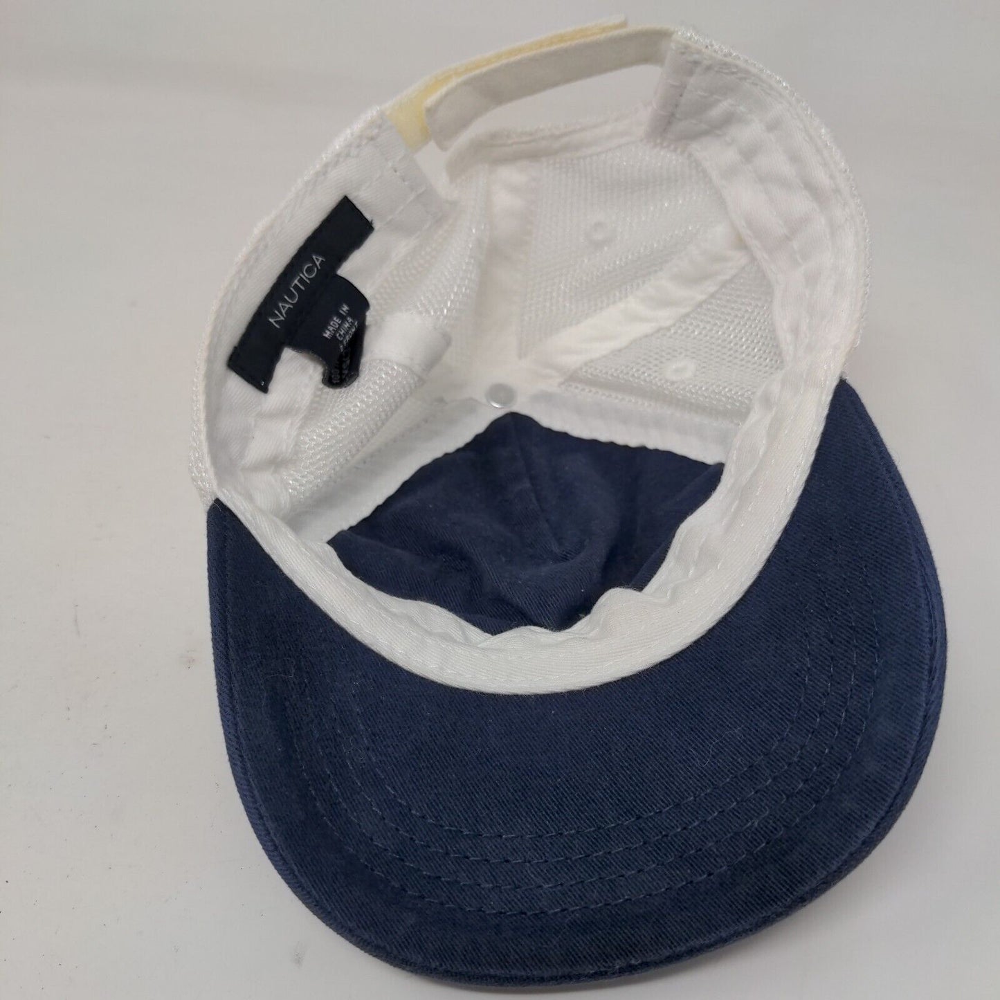 Nautica Baby Strapback Mesh Back Hat Blue White Size XS 3-12 Months Striped