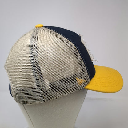 Corona Trucker Hat Blue Yellow One Size Mesh Back Snapback Beer Logo Patch Crown