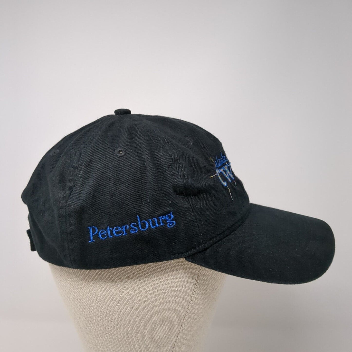 Alaska Twilight Strapback Hat Black One Size Petersburg Pacific Headwear