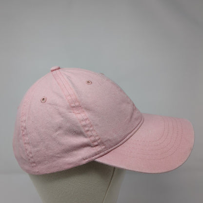Unbranded Strapback Hat Pink One Size Adjustable Vented Holes 6 Panel Blank