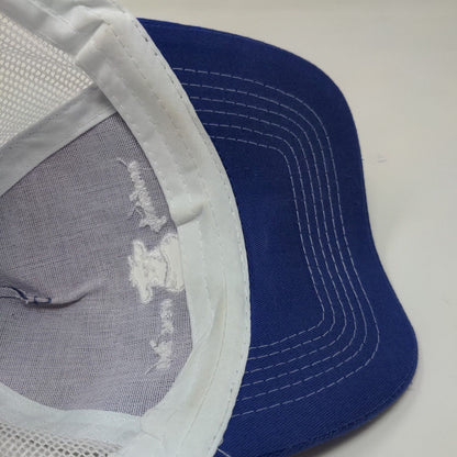 Hit Wear Men's Snapback Mesh Back Hat Blue White OSFA Embroidered Logo Cow