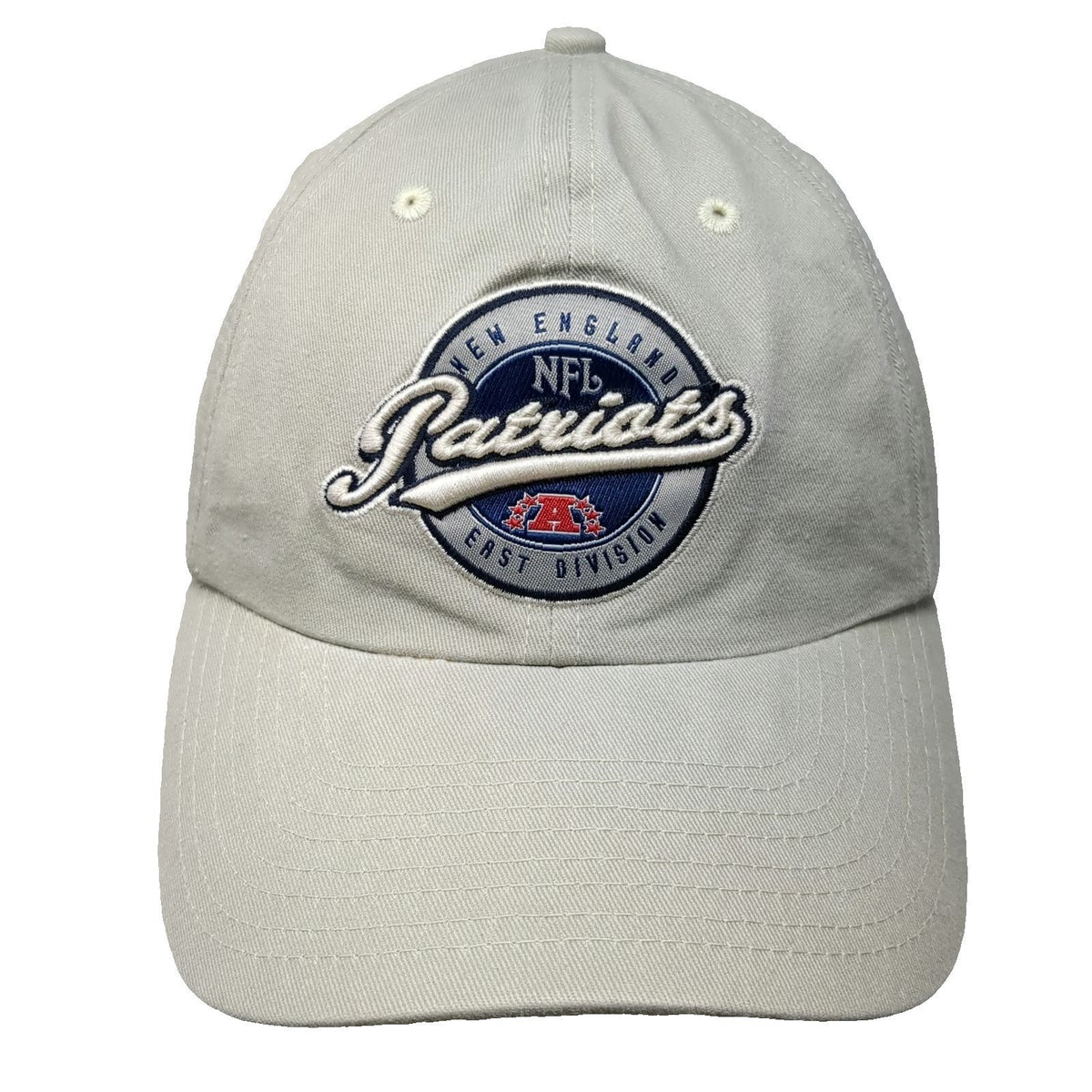 NFL New England Patriots Cap Beige One Size Slideback Embroidered Shield Logo