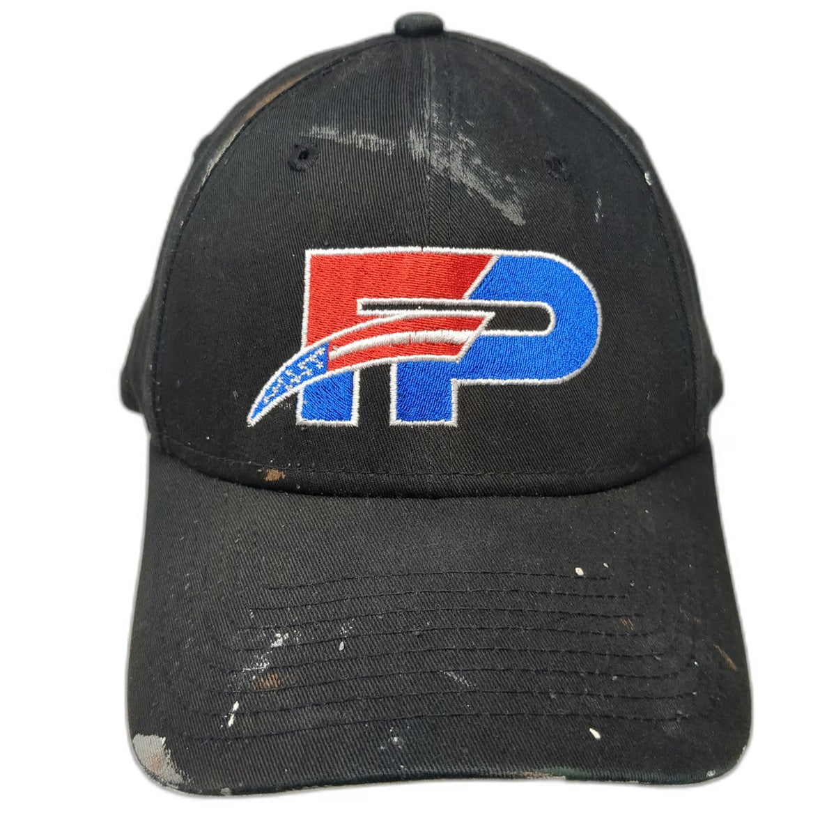 New Era Baseball Cap Black One Size FP Logo Embroidered Strapback Patriotic Hat