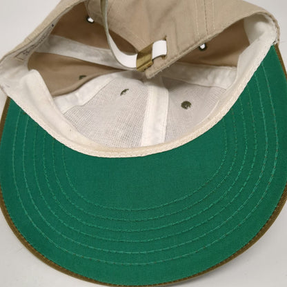 Fairway Blues Baseball Cap Beige Brown One Size Strapback Green Underbrim Golf