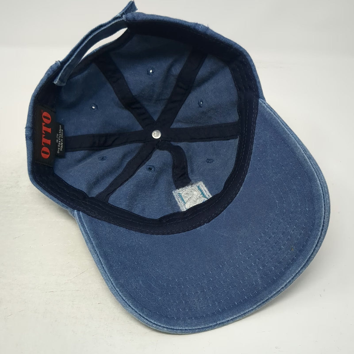 Otto Baseball Cap Blue One Size Sirena Del Mar Logo Strapback Cotton Hat